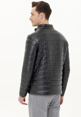 Erkek Haki Deri Ceket - 50269044002