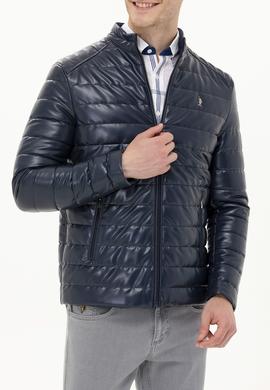 Erkek Lacivert Deri Ceket - 50269044030