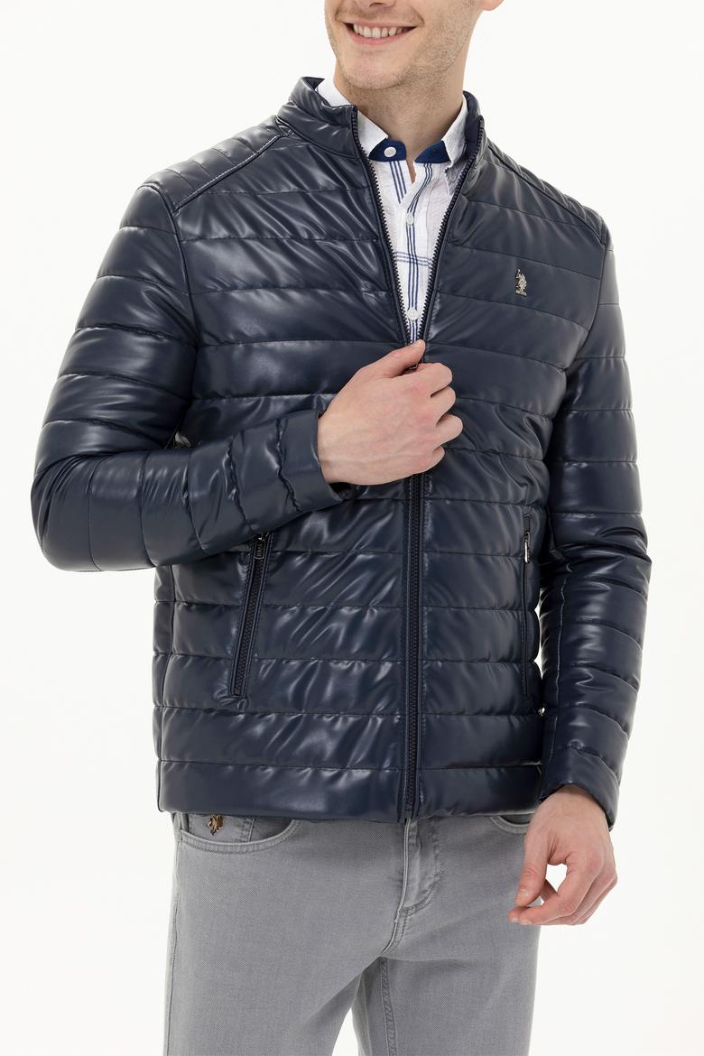Erkek Lacivert Deri Ceket - 50269044030