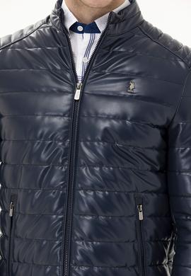 Erkek Lacivert Deri Ceket - 50269044030