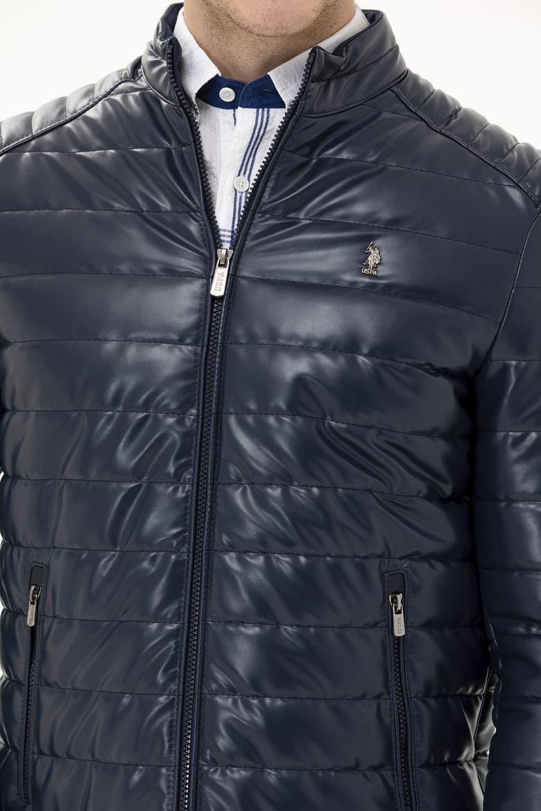 Erkek Lacivert Deri Ceket - 50269044030