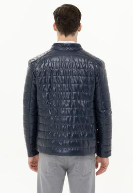 Erkek Lacivert Deri Ceket - 50269044030