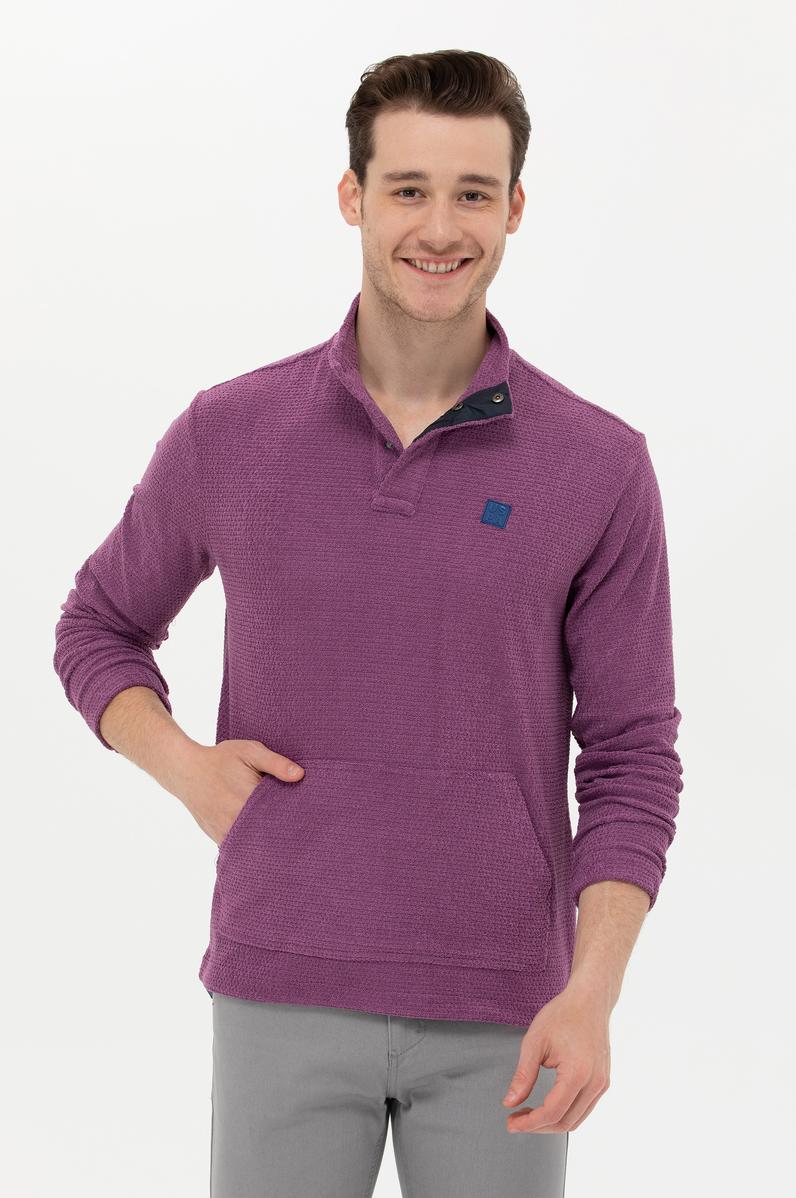 Erkek Menekşe Sweatshirt