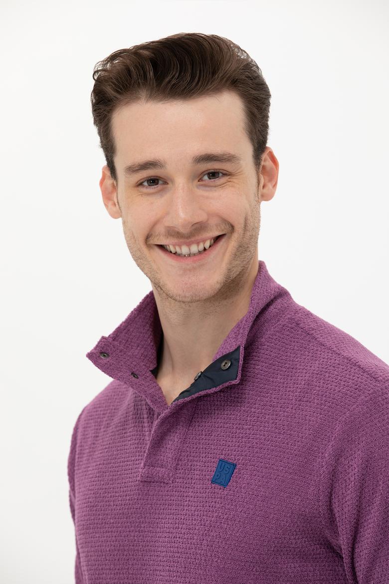 Erkek Menekşe Sweatshirt - 50253588015