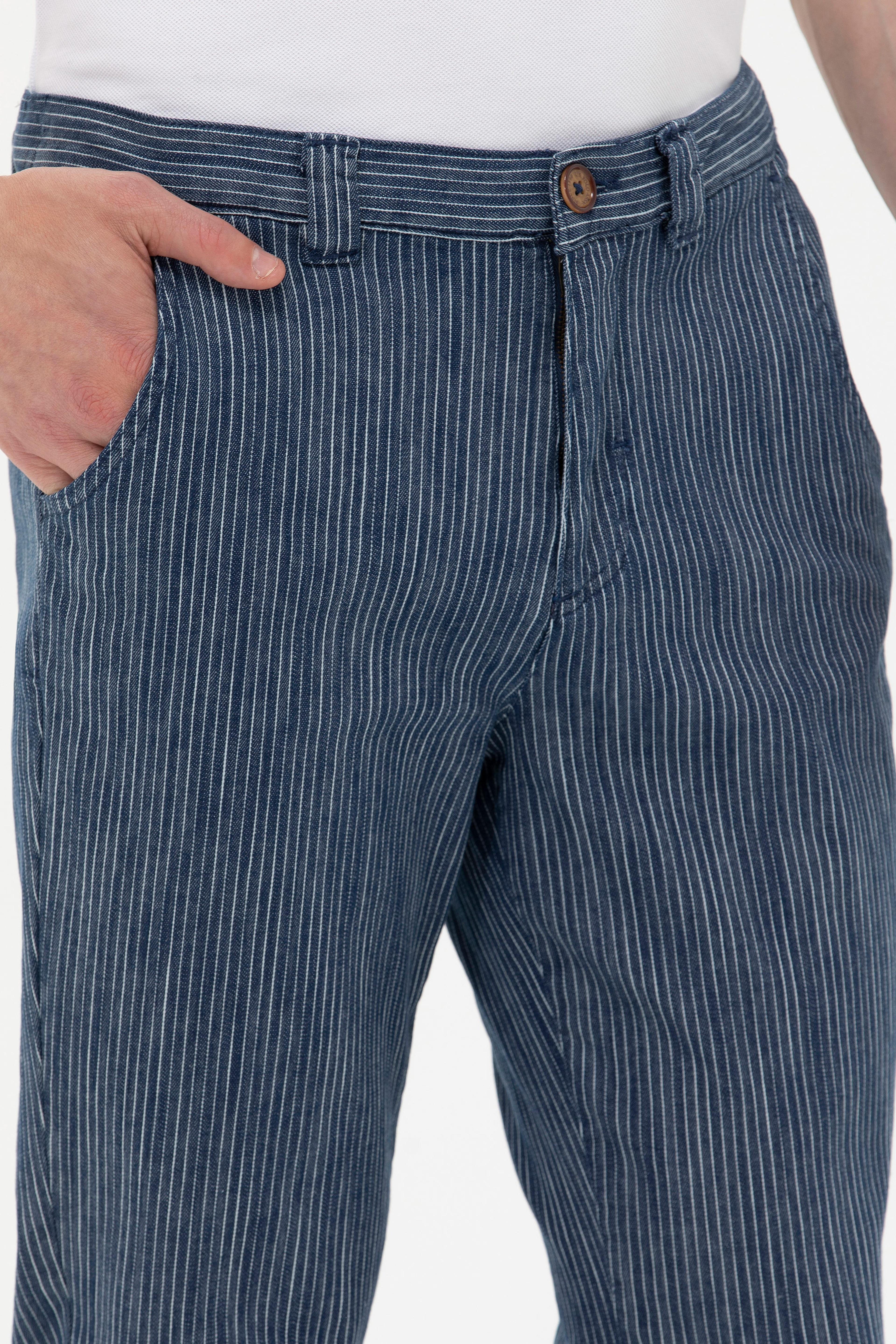 Erkek Mavi Denim Pantolon - Image 5