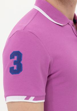 Erkek Menekşe Basic Polo Yaka Tişört - 50249140019