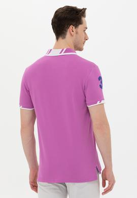 Erkek Menekşe Basic Polo Yaka Tişört - 50249140019