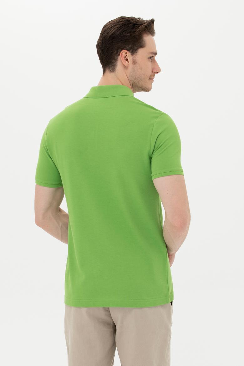 Erkek Elma Yeşili Basic Polo Yaka Tişört - 50249149062