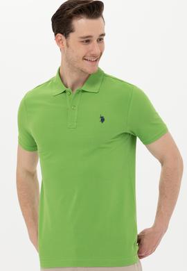 Erkek Elma Yeşili Basic Polo Yaka Tişört - 50249149062