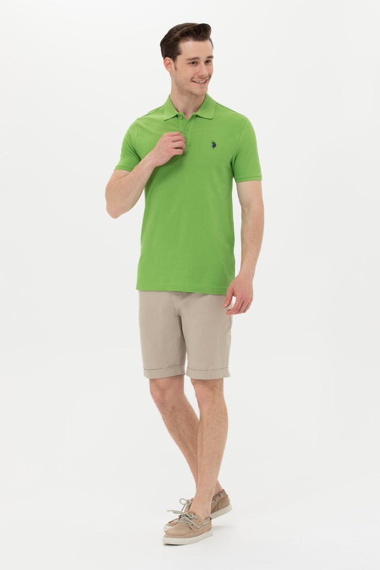 Erkek Elma Yeşili Basic Polo Yaka Tişört - 50249149062