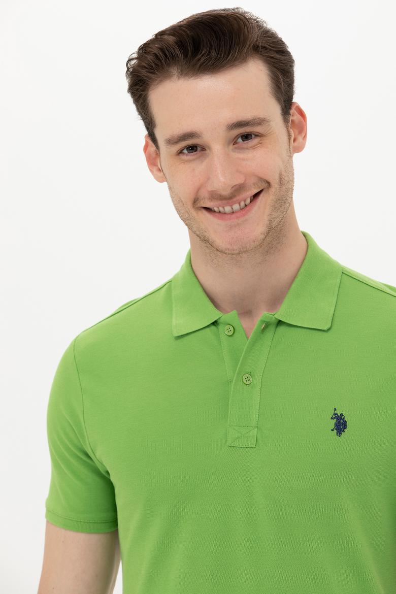 Erkek Elma Yeşili Basic Polo Yaka Tişört - 50249149062