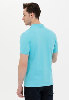 Erkek Turkuaz Basic Polo Yaka Tişört - 50249149272