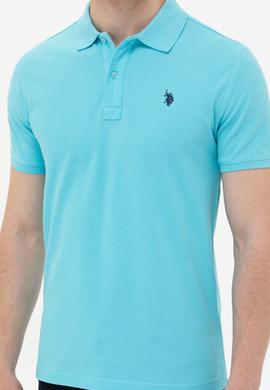 Erkek Turkuaz Basic Polo Yaka Tişört - 50249149272