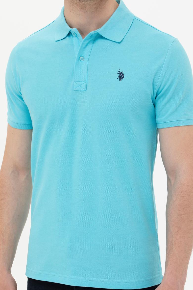 Erkek Turkuaz Basic Polo Yaka Tişört - 50249149272