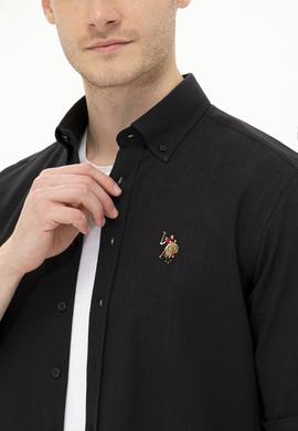 Erkek Siyah Uzun Kollu Basic Gömlek - 50262872105