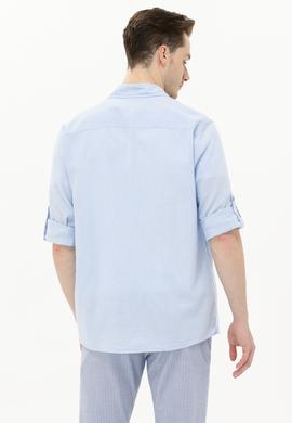 Erkek Açık Mavi Uzun Kollu Basic Gömlek - 50262880010