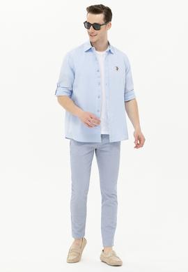 Erkek Açık Mavi Uzun Kollu Basic Gömlek - 50262880010