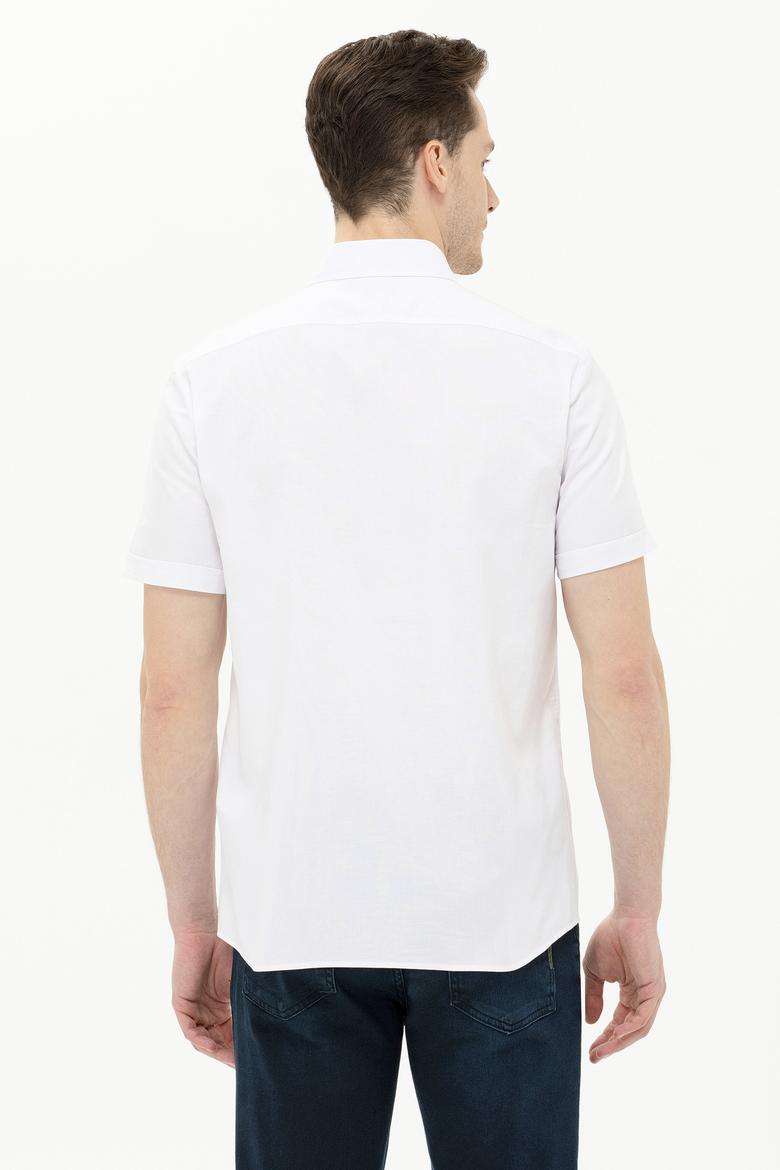 Erkek Beyaz Kısa Kollu Gömlek - 50263027017