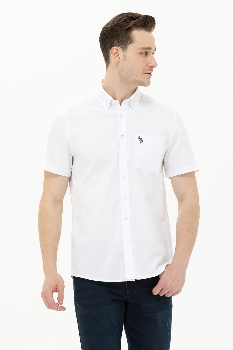 Erkek Beyaz Kısa Kollu Gömlek