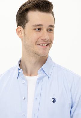 Erkek Açık Mavi Uzun Kollu Basic Gömlek - 50263049007