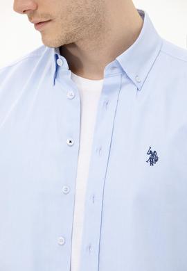 Erkek Açık Mavi Uzun Kollu Basic Gömlek - 50263049007