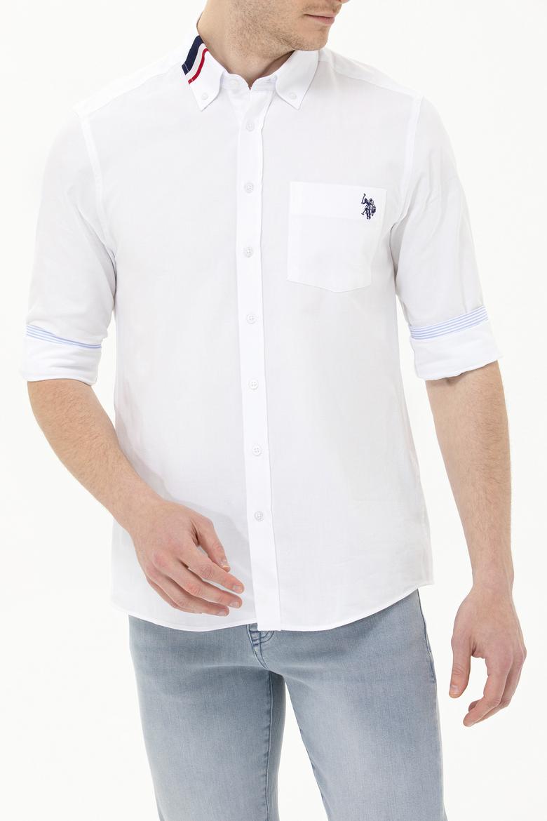 Erkek Beyaz Uzun Kollu Gömlek - 50263824026