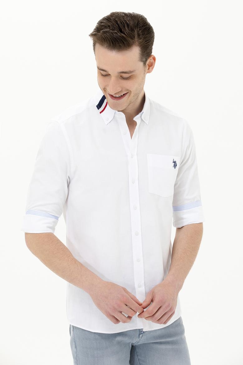 Erkek Beyaz Uzun Kollu Gömlek - 50263824026