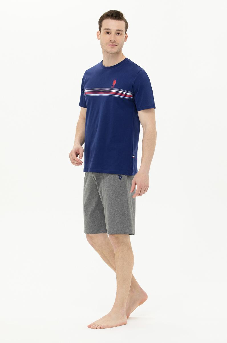 Erkek Açık Lacivert Pijama Takımı