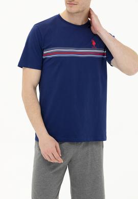 Erkek Açık Lacivert Pijama Takımı - 50271819004