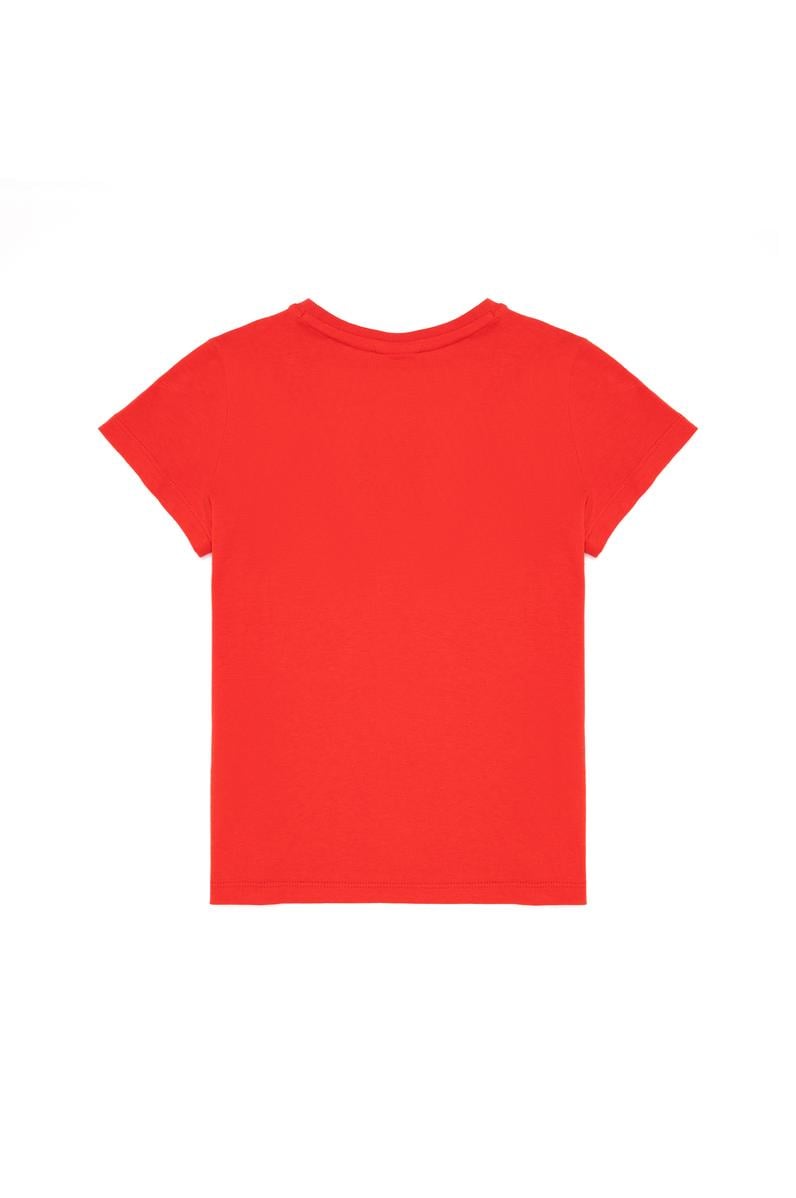 Çocuk Kırmızı Bisiklet Yaka Tişört