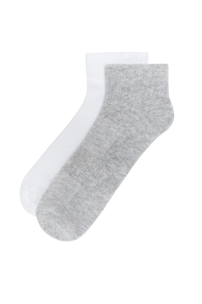 Erkek Gri Melanj 2'li Çorap