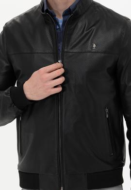 Erkek Siyah Deri Ceket - 50268879021