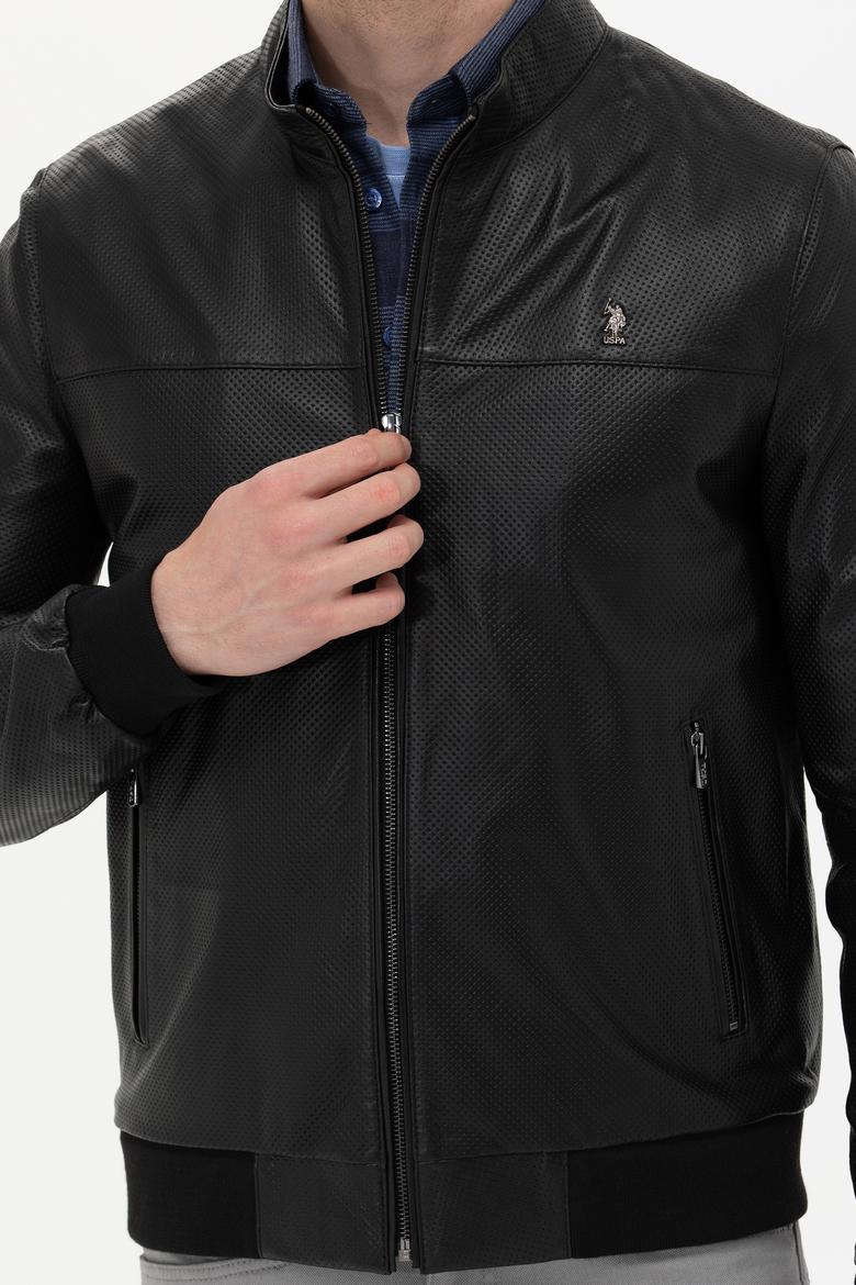 Erkek Siyah Deri Ceket - 50268879021