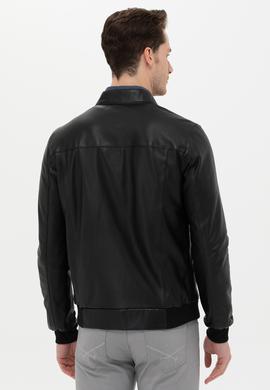 Erkek Siyah Deri Ceket - 50268879021