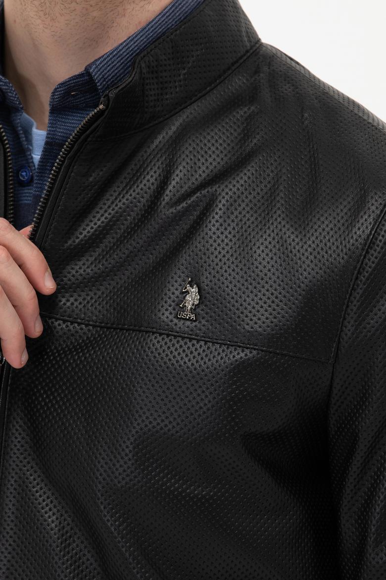 Erkek Siyah Deri Ceket - 50268879021