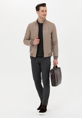 Erkek Vizon Deri Ceket - 50268879035