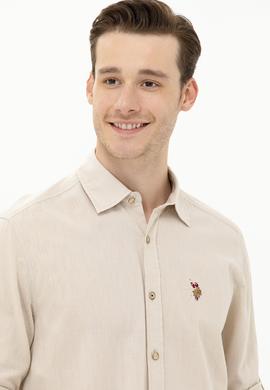 Erkek Taş Uzun Kollu Basic Gömlek - 50262880135