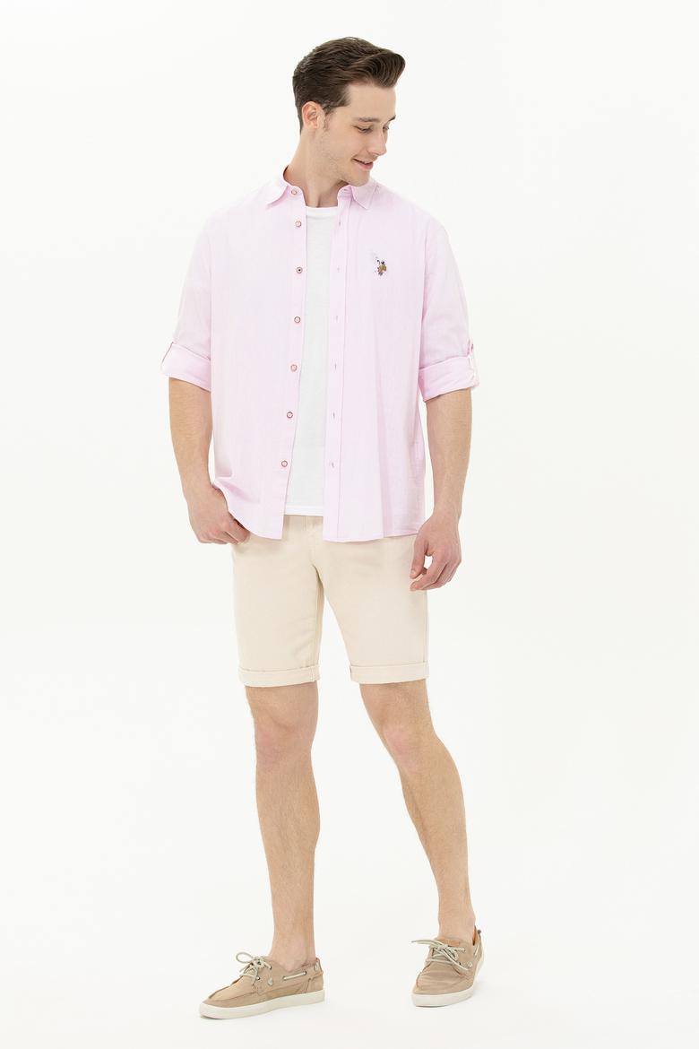 Erkek Manolya Uzun Kollu Basic Gömlek - 50262880154