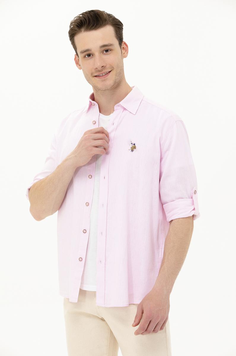 Erkek Manolya Uzun Kollu Basic Gömlek