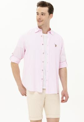 Erkek Manolya Uzun Kollu Basic Gömlek - 50262880154