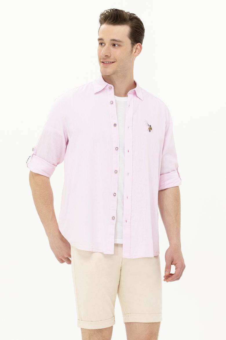 Erkek Manolya Uzun Kollu Basic Gömlek