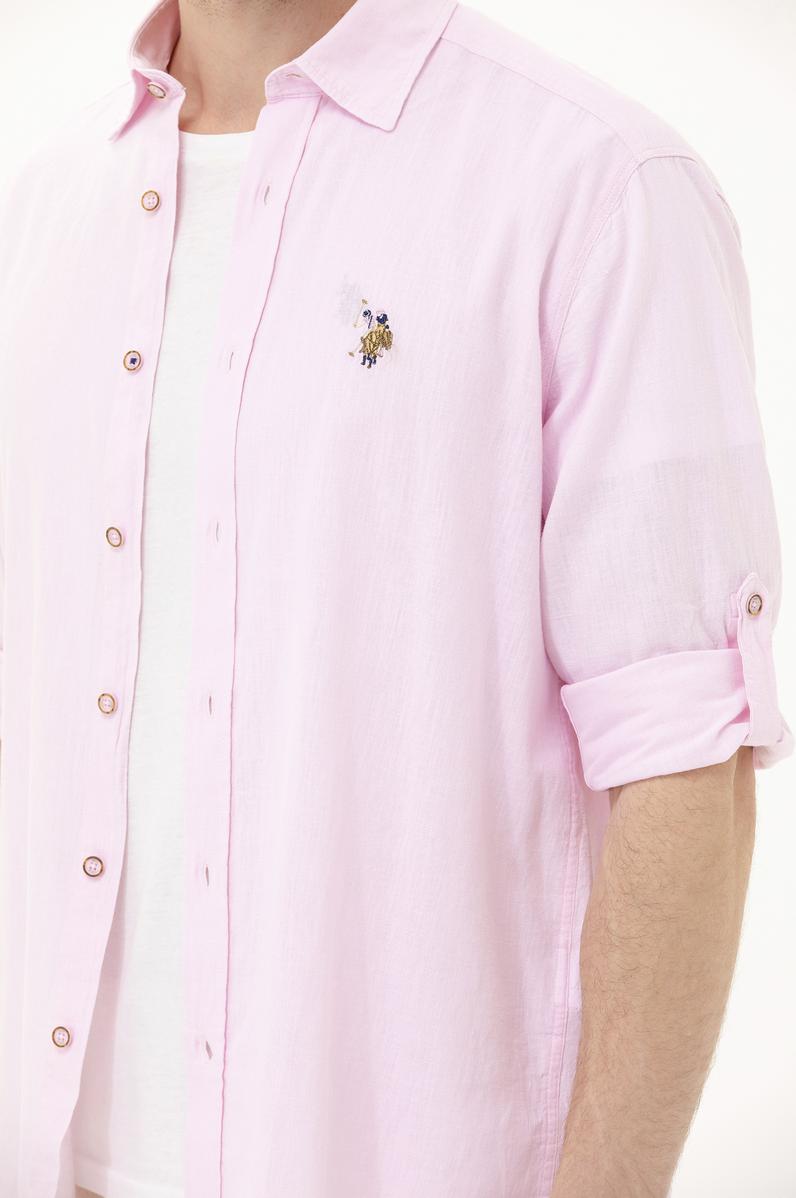 Erkek Manolya Uzun Kollu Basic Gömlek