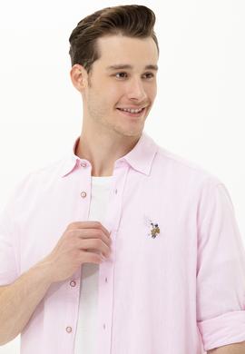 Erkek Manolya Uzun Kollu Basic Gömlek - 50262880154