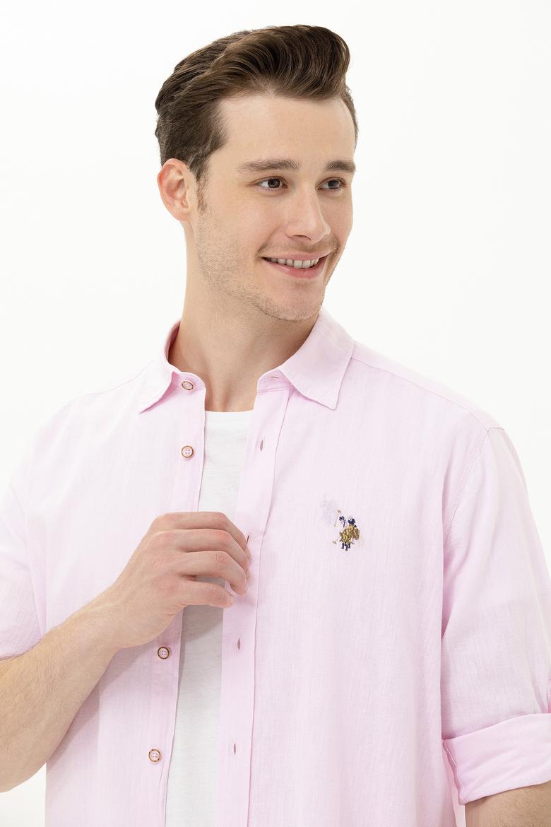 Erkek Manolya Uzun Kollu Basic Gömlek - 50262880154