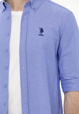 Erkek Mavi Uzun Kollu Basic Gömlek - 50262932034