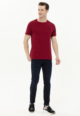 Erkek Plum Basic Bisiklet Yaka Tişört - 50262974103