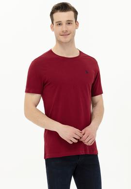 Erkek Plum Basic Bisiklet Yaka Tişört - 50262974103