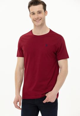 Erkek Plum Basic Bisiklet Yaka Tişört - 50262974103