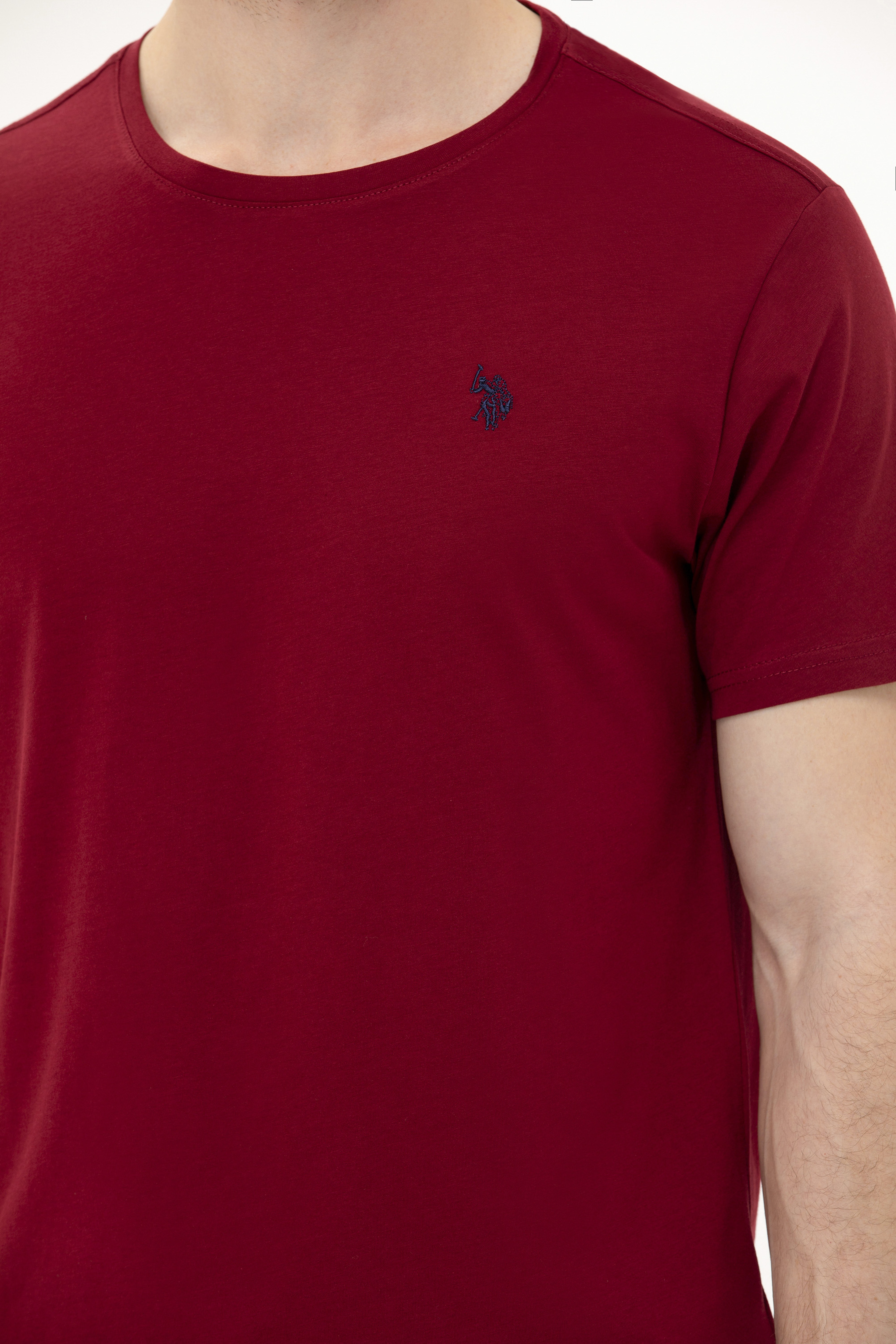 Erkek Plum Basic Bisiklet Yaka Tişört - Image 7
