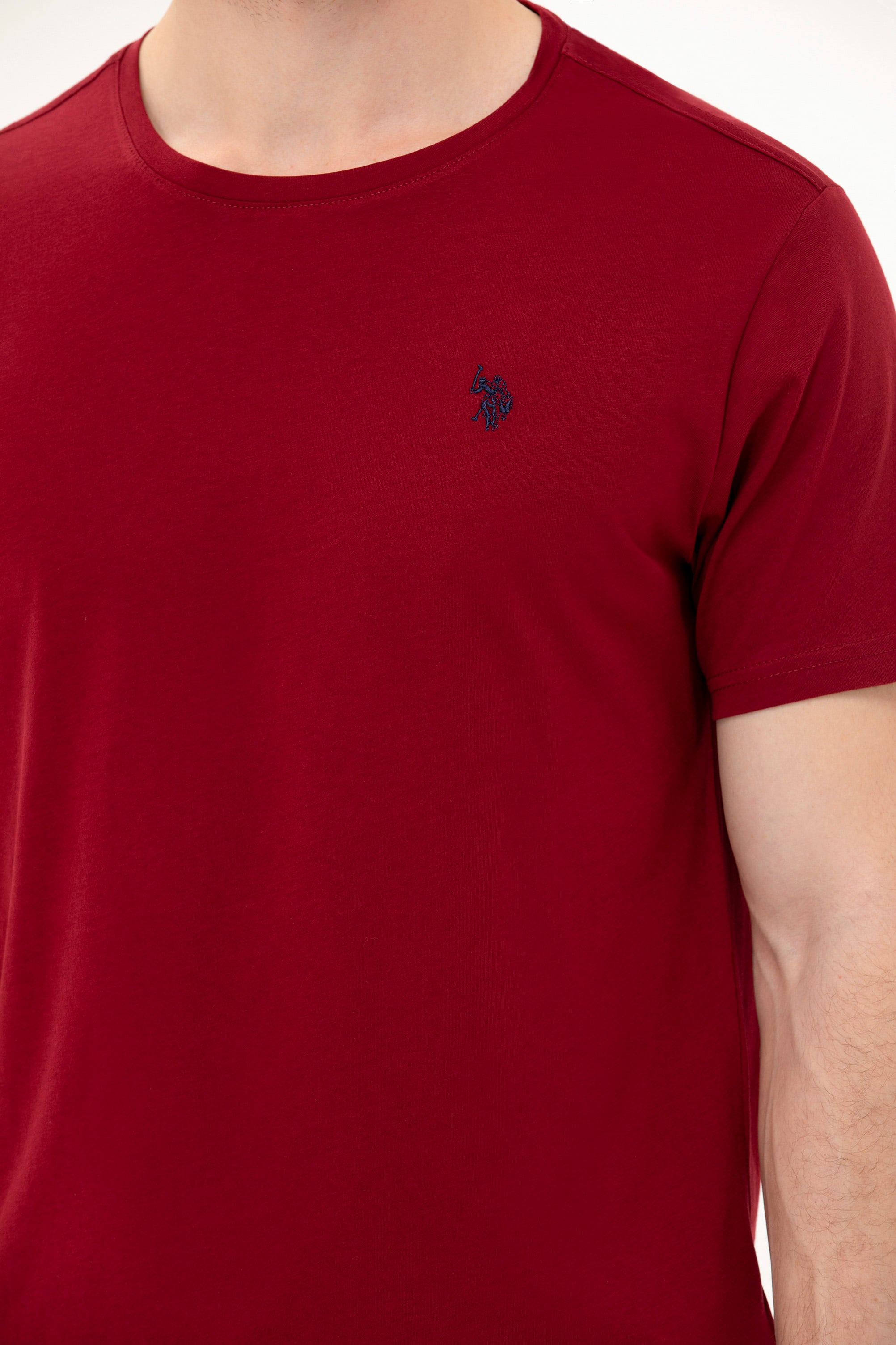 Erkek Plum Basic Bisiklet Yaka Tişört